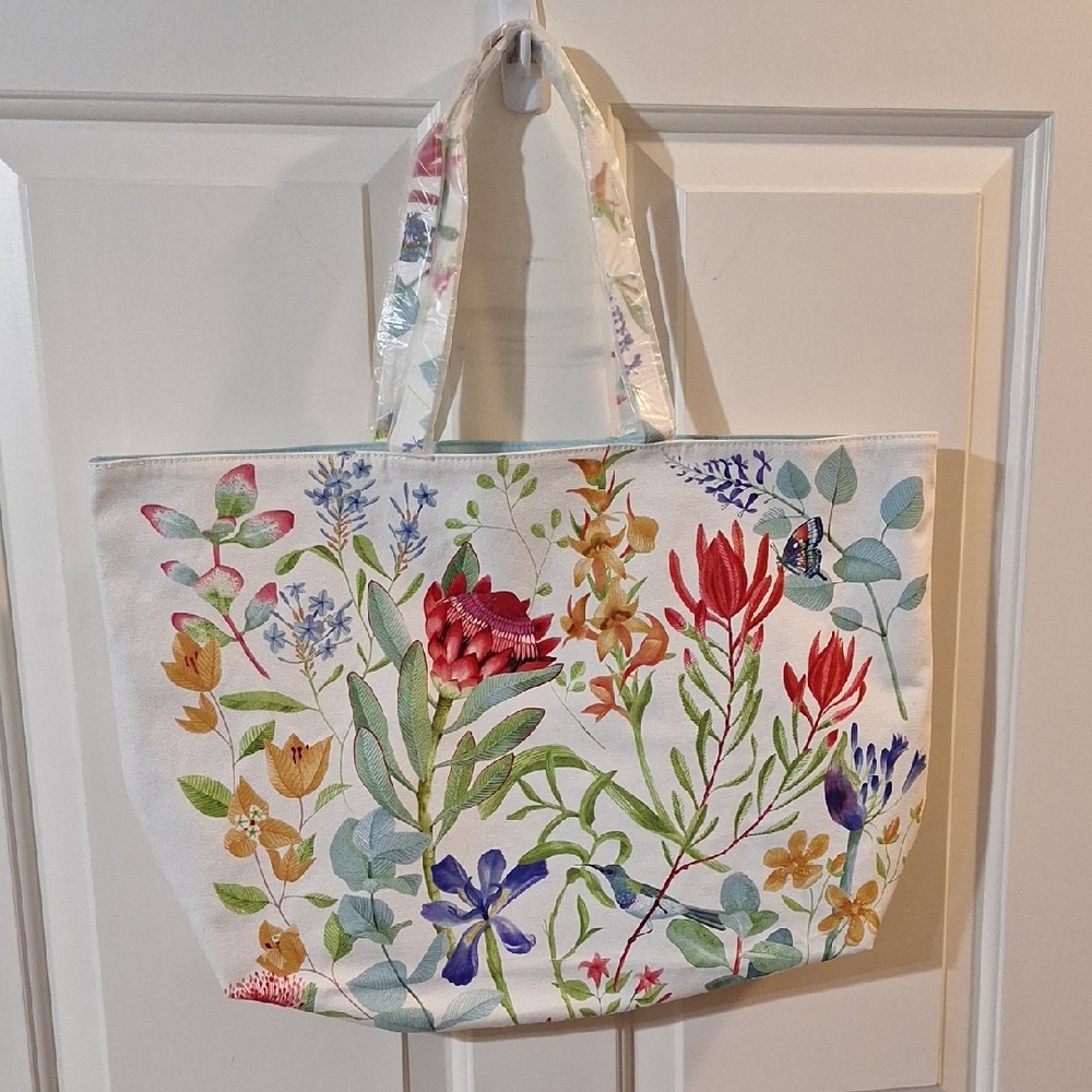 Floral Canvas Tote Bag